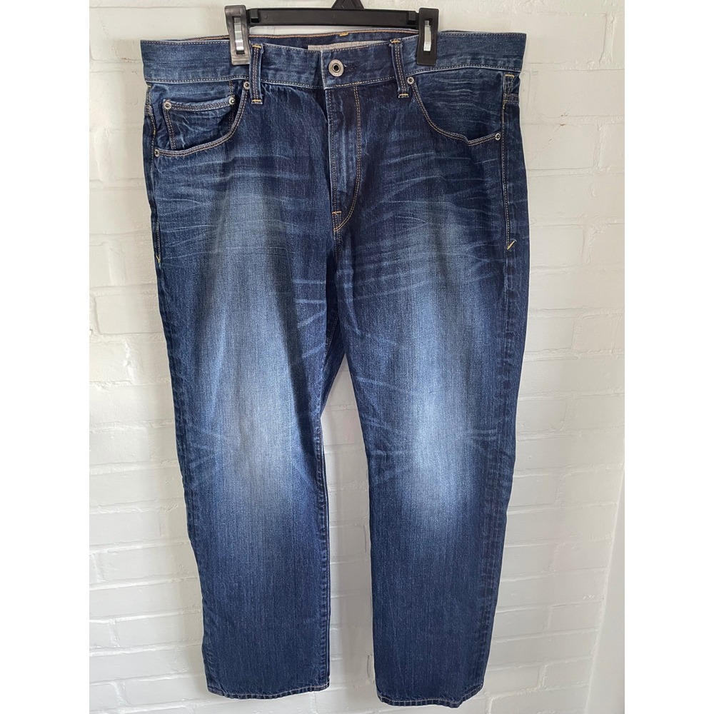 Express Kingston Classic Fit Straight Leg Jeans - Mens 36x32‎ - Dark Wash